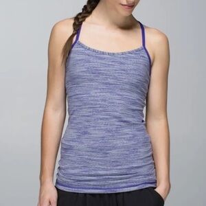 Purple Lululemon Striped Power Y Tank